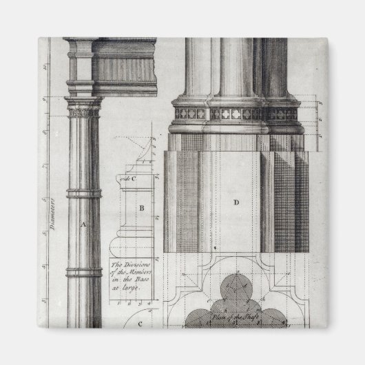 Tweede Orde van Gothische Architectuur, 1741 Magneet (Voorkant)