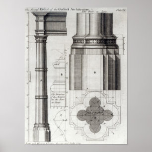 Tweede Orde van Gothische Architectuur, 1741 Poster