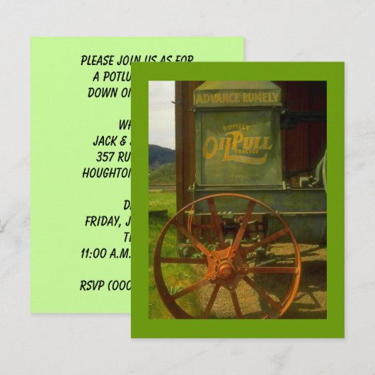 TWEEDE PARTIJINVITATIE — GROENTREKKER KAART (Voorkant / Achterkant)