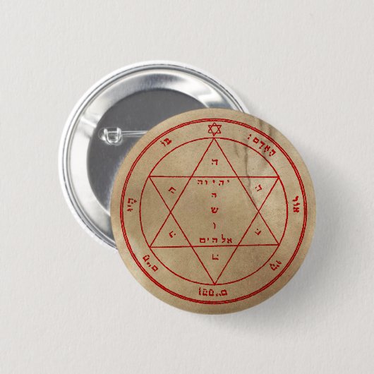 Tweede Pentakel van Mars Ronde Button 5,7 Cm (Voorkant /achterkant)