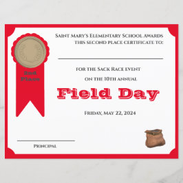  tweede plaats Award Certificaat