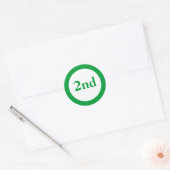 Tweede plaats prijs Groen Ronde Sticker (Envelop)