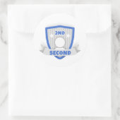 Tweede plaats ronde sticker (Tas)