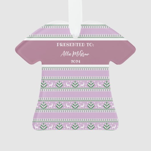 Tweede plaats Ugly Christmas Sweater Contest Winna Ornament (achterkant)