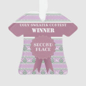 Tweede plaats Ugly Christmas Sweater Contest Winna Ornament (voorkant)