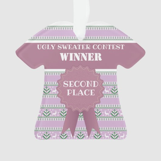 Tweede plaats Ugly Christmas Sweater Contest Winna Ornament (voorkant)