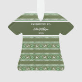 Tweede plaats Ugly Christmas Sweater Contest Winna Ornament (achterkant)