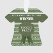 Tweede plaats Ugly Christmas Sweater Contest Winna Ornament (voorkant)