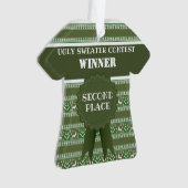 Tweede plaats Ugly Christmas Sweater Contest Winna Ornament (voorkant)