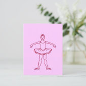 Tweede positie ballet briefkaart (Staand voorkant)