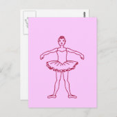 Tweede positie ballet briefkaart (Voorkant / Achterkant)