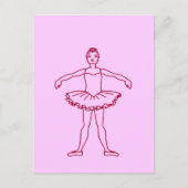 Tweede positie ballet briefkaart (Voorkant)
