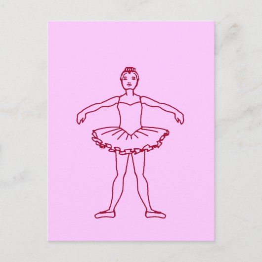 Tweede positie ballet briefkaart (Voorkant)