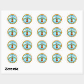 Tweede Positie Viool Kinderen Medaille Sticker (Vel)
