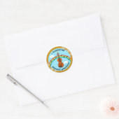 Tweede Positie Viool Kinderen Medaille Sticker (Envelop)