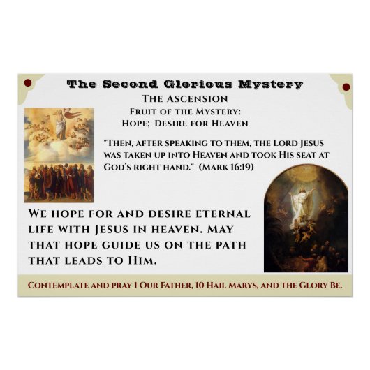 Tweede Poster van het Glorierijke Mysterie (Voorkant)