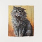 "Tweede prijs bij het Show Cat" van Louis Wain Wandkleed (Voorkant)