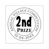 Tweede prijs competitie trofee award rubberstempel (Afrduk)