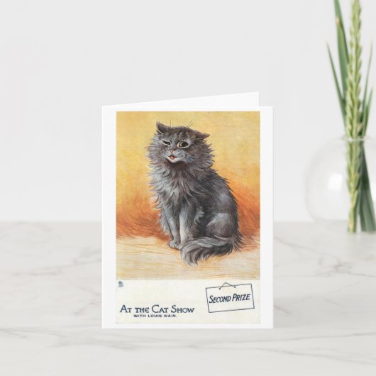 Tweede prijs @ het Cat Show van Louis Wain Kaart (Voorkant)