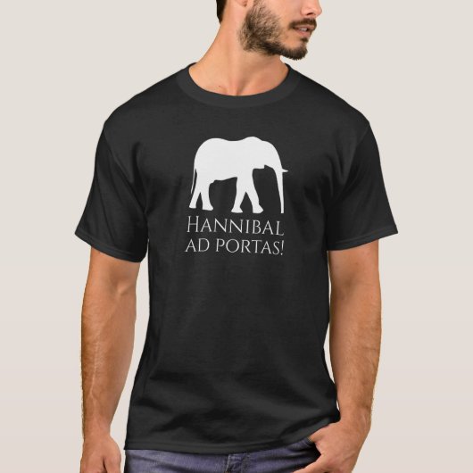 Tweede Punische Oorlog Hannibal en Portas Carthagi T-shirt (Voorkant)