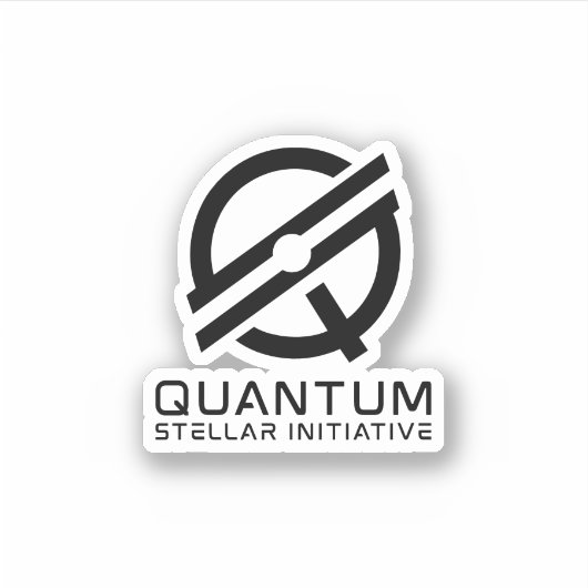 Tweede QSI-Logo - Sticker voor zwarte inkt (Voorkant)