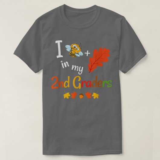 Tweede rang voor leraar Herfst herfst tweede rang T-shirt (Design voorkant)