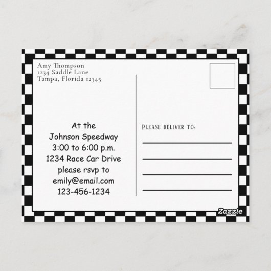 Tweede rangeertuig voor thuisrijtuig — Snel nummer Briefkaart (Achterkant)