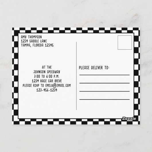 Tweede rangeertuig voor thuisrijtuig — Snel nummer Briefkaart (Achterkant)