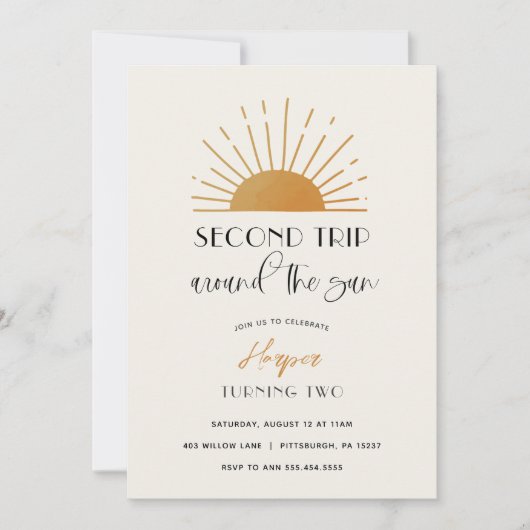 Tweede reis rond de uitnodiging van de zondag (Voorkant)