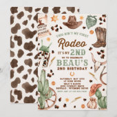 Tweede Rodeo Cowboy Wild West Birthday Party Kaart (Voorkant / Achterkant)