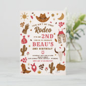 Tweede Rodeo Cowboy Wild West Birthday Party Kaart (Staand voorkant)