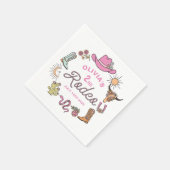 Tweede Rodeo Roze Western Cowboy 2e Verjaardag Servet (Hoek)