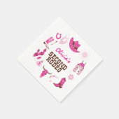 Tweede Rodeo Roze Western Cowboy 2e Verjaardag Servet (Hoek)