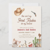 Tweede Rodeo Vintage Rustieke Cowboy 2e Verjaardag Kaart (Voorkant)