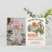 Tweede Rodeo Western Cowboy 2e Verjaardagsfoto Kaart (Staand voorkant)