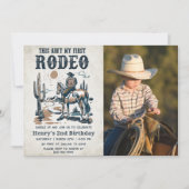 Tweede Rodeo Western Cowboy 2e Verjaardagsfoto Kaart (Voorkant)