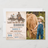 Tweede Rodeo Western Cowboy 2e Verjaardagsfoto Kaart (Voorkant)