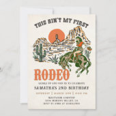 Tweede Rodeo Westerne Cowboy 2e verjaardag Kaart (Voorkant)