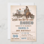 Tweede Rodeo Westerne Cowboy 2e verjaardag Kaart (Voorkant)