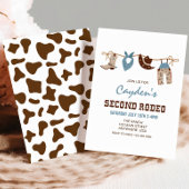 Tweede Rodeo Westerne Cowboy 2e verjaardag Kaart