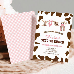 Tweede Rodeo Westerne Cowboy 2e verjaardag Kaart