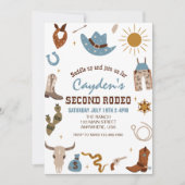 Tweede Rodeo Westerne Cowboy 2e verjaardag Kaart (Voorkant)