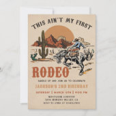 tweede Rodeo Westerne Cowboy 2e verjaardag Kaart (Voorkant)