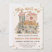 Tweede Rodeo Westerne Cowboy 2e verjaardag Kaart (Voorkant)