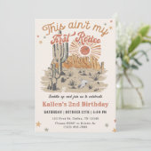 Tweede Rodeo Westerne Cowboy 2e verjaardag Kaart (Staand voorkant)