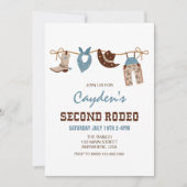 Tweede Rodeo Westerne Cowboy 2e verjaardag Kaart (Voorkant)