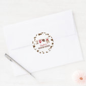 Tweede Rodeo Westerne Cowboy 2e verjaardag Ronde Sticker (Envelop)