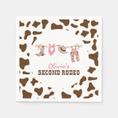 Tweede Rodeo Westerne Cowboy 2e verjaardag Servet (Voorkant)