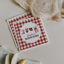 Tweede Rodeo Westerne Cowboy 2e verjaardag Servet