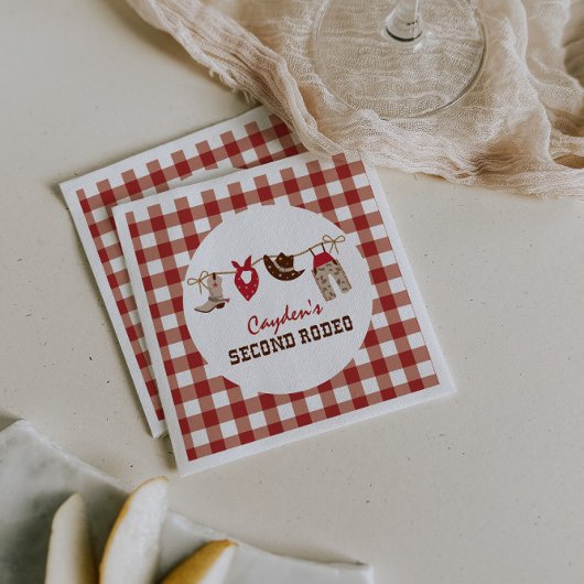 Tweede Rodeo Westerne Cowboy 2e verjaardag Servet